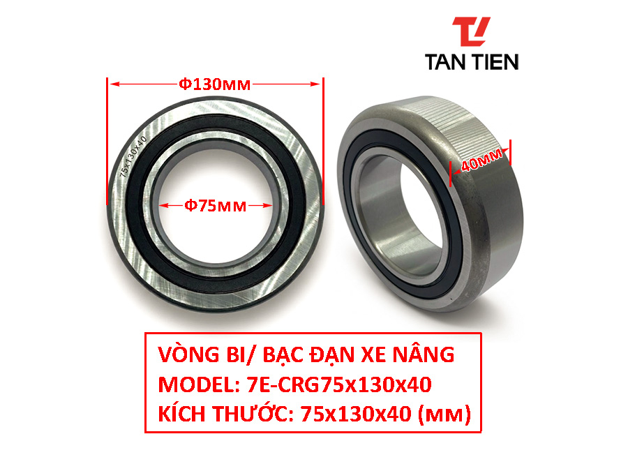 Vòng Bi Xe Nâng Càng Kẹp 7E-CRG75x130x40 (XR1365-1)